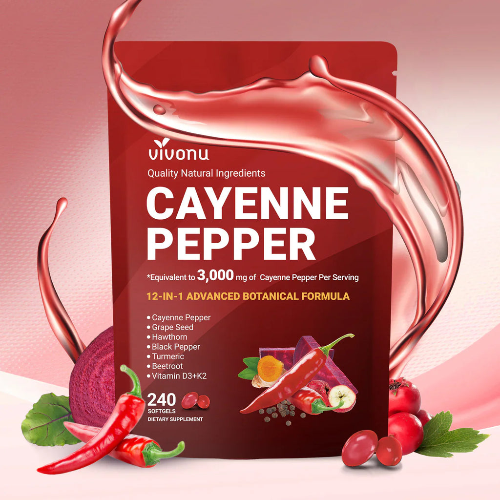 Cayenne Pepper Softgels Supplement, Supports Leg Vein