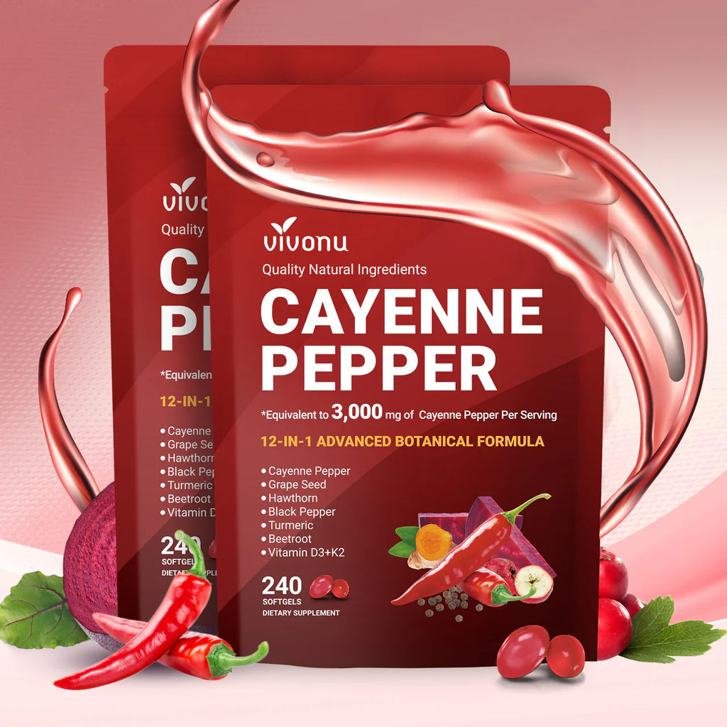 Cayenne Pepper Softgels Supplement, Supports Leg Vein